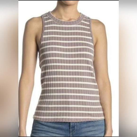 Free People We the Free Women's Fired Up Striped Cut-Out Tank Top Size Small EUC - Picture 6 of 16